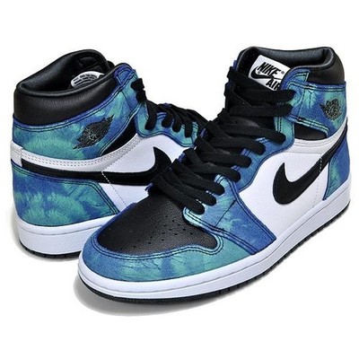 Nike Air Jordan 1 High OG  CD0461-100 Tie Dye Leather Shoes Women's 7.5