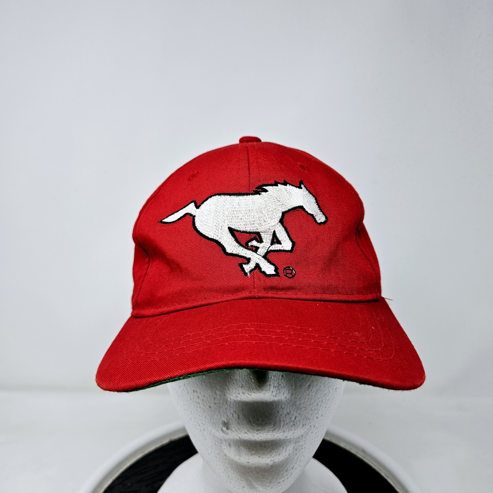 VINTAGE 90s SMU Mustangs NCAA Wool Starter Hat Youth Size Fast Shipping