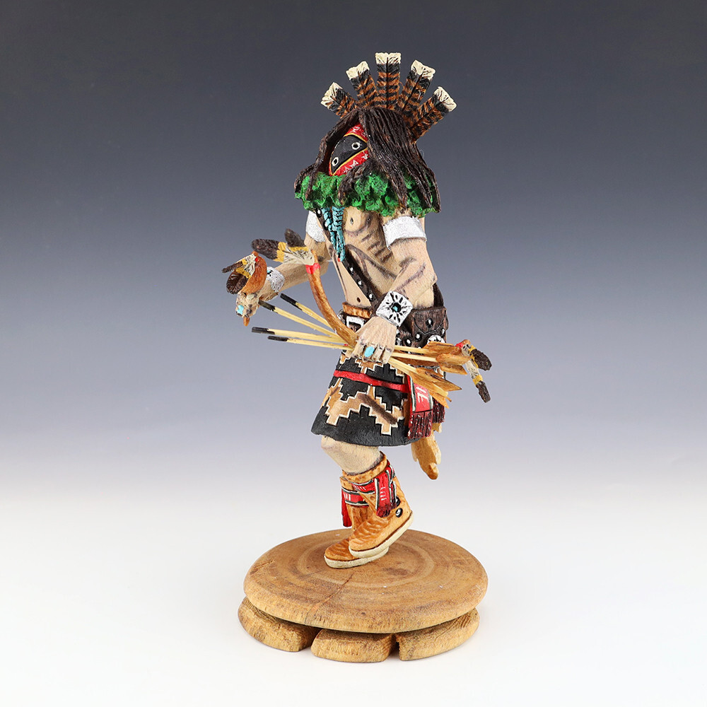 NATIVE AMERICAN NAVAJO FOLK ART TWIN WARRIORS BY LAWRENCE JACQUEZ