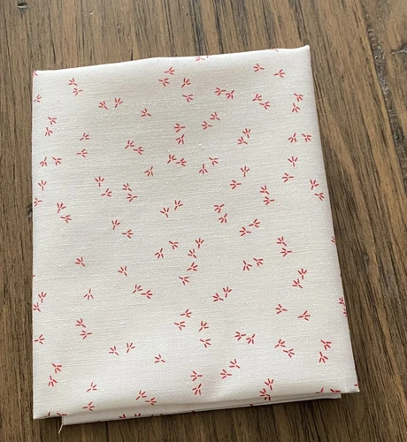 Fat Quarter Riley Blake "Farm Girl Vintage" Chicken Track Red Cloud Lori Holt