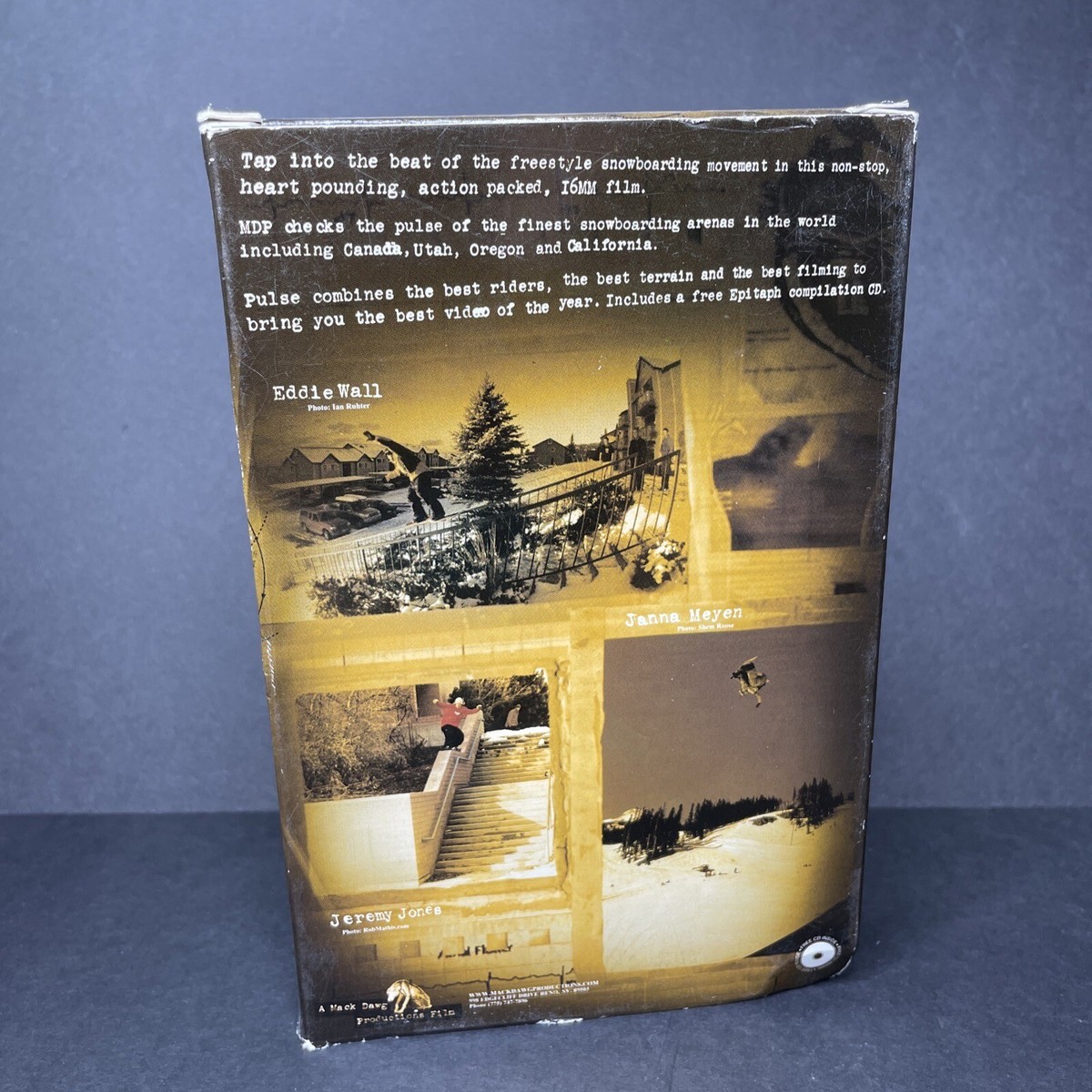 Pulse, Mack Dawg Productions (VHS, 2002) Snowboard Extreme Stunt