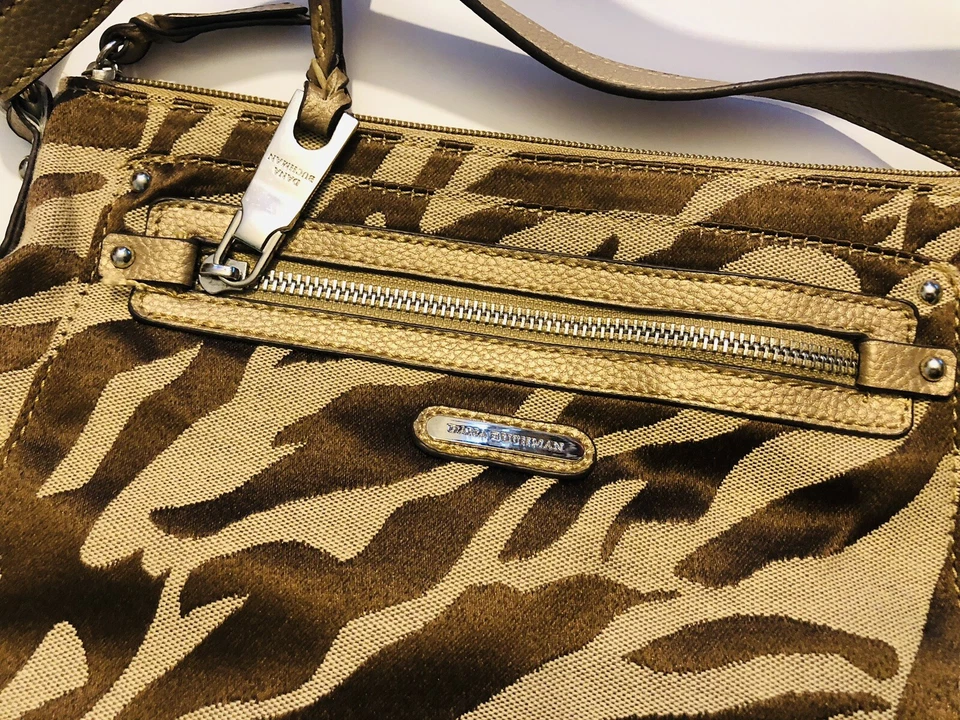 Dana Buchman Brown Zebra Striped Purse Crossbody Shoulder Bag 9724GS2D - Image 4 of 4