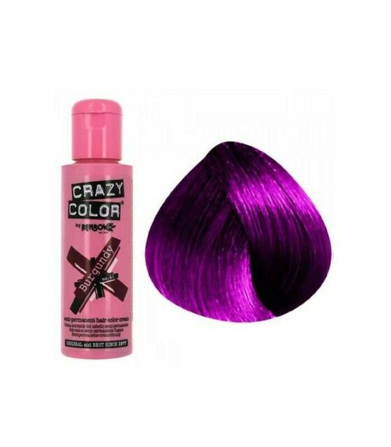Renbow Crazy Color Semi-permanent Hair Color Dye Burgundy 61 - 100ml for  sale online | eBay
