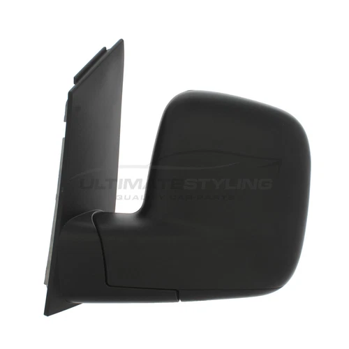 VW Caddy Mk3 2010-> Door Wing Mirror Manual Black Cover Passenger Side Left Hand