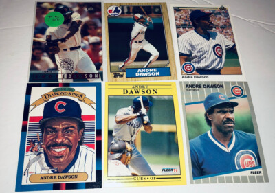 Andre Dawson Lot Of 6 Chicago Cubs Baseball Cards Member HOF T20