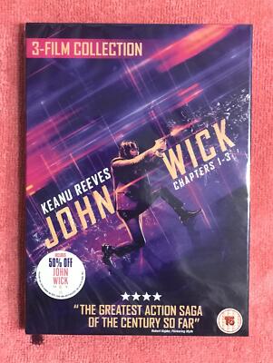 John Wick - Kapitel 1-3  3-Disc DVD  Sammlerstück  Kostenloser Versand