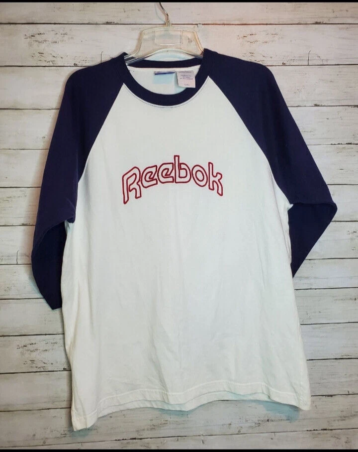 Mens REEBOK Size XL Embroidered Logo White T Shirt