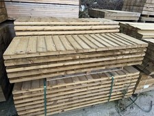 New - Pressure Treated Feather Edge Vertical Board Garden Fence Panels - 6X2