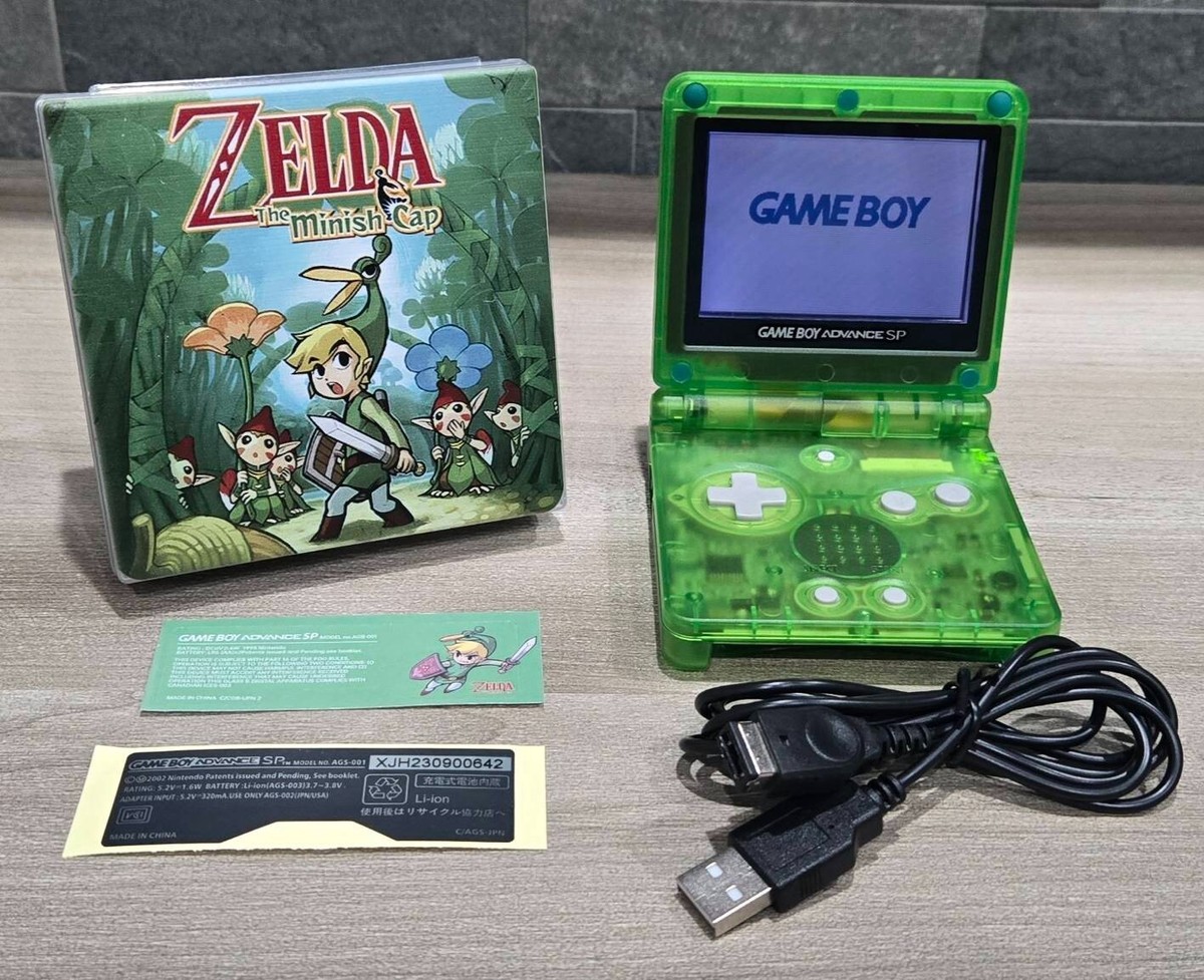 Nintendo Gameboy Advance SP Legend of Zelda Reshell Glass Screen