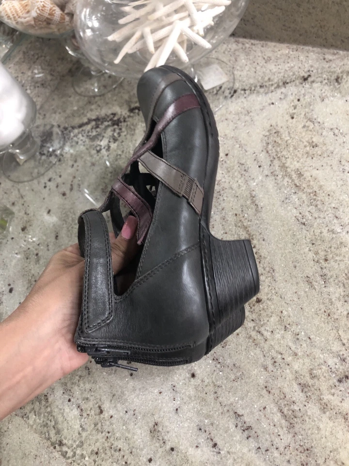 Botas Rockport femininas gladiador cinza salto com alça no tornozelo tamanho 6.5 Cobb Hill - Imagem 4 de 4