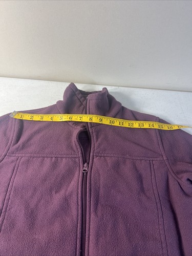 Natural Reflections Plum Fleece Full Zip Jacket Size Medium Zip Pockets - Picture 4 of 9