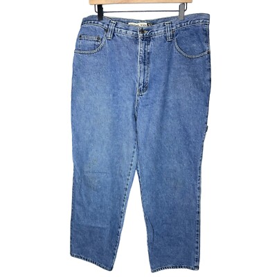 Vintage Bugle Boy Jeans Men's Size 38x30 Cargo Style Medium Wash Denim Lived In
