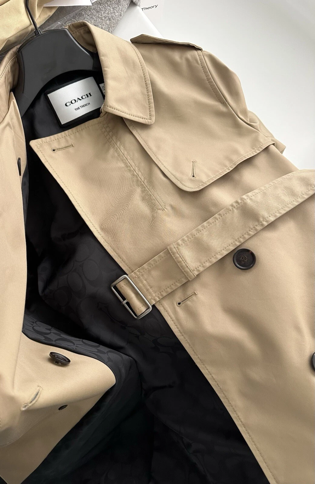 Cappotto trench Coach tinta unita medio taglia S