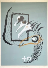 SANTIAGO RODRIGUEZ OLAZABAL.Print. Serigraphy / cardboard.Contemporary Cuban Art