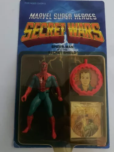 **1984 Mattel Secret Wars Spider-Man Figure - Mint on Card (Unpunched!)**