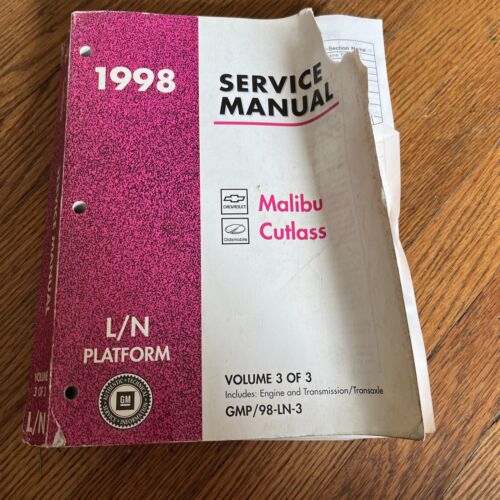 1998 Cutlass Malibu Service Repair Manual L/N Platform Volume 3 General Motors - Picture 2 of 5