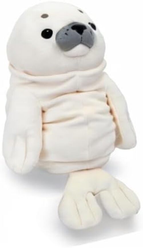 Shinada Global Mochi Seal Plush Toy White L 30cm Mochi Soft