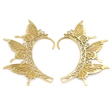 Beautiful Fairy Wings Design Ear Cuff Earrings Non Piercing Ear Clip for Women 