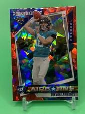 2021 Rookies & Stars Trevor Lawrence Airborne RC Rookie Red Cracked Ice JAGUARS