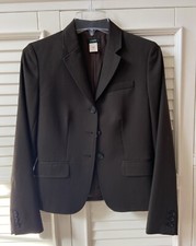 J. Crew 3 Button, Dark Olive/Brown Stretch Twill Lined Blazer Jacket Wmns Size 0