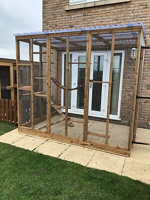 Catio Cat Lean To 6ft X 9ft 7ft5, Outdoor Play Pen For Cats