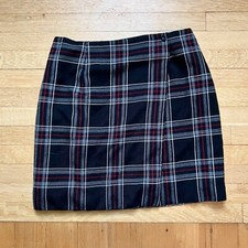 vintage charter club plaid wool mini skirt 10/12