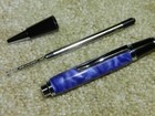Le Roi Ballpoint Twist Pen / Blue Body with Silver Highlights & Black & Chrome T — photo 6