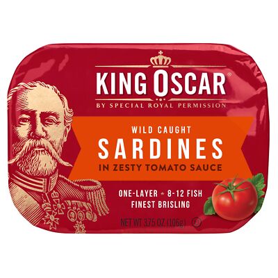 Wild Caught Sardines In Zesty Tomato Sauce, 3.75 oz (106 g)