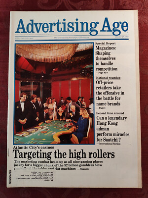 Rare ADVERTISING AGE Magazine October 17 1983 Marketing Casinos
