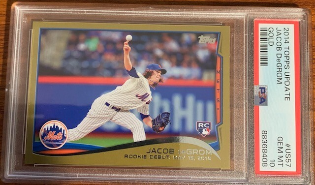 2014 Topps Update Gold #US57 Jacob DeGrom #0736/2014 New York Mets PSA Mint 10