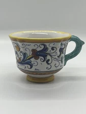 Deruta Italy Espresso Tea Cups & Saucers Hand Painted Qty Available