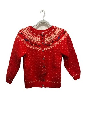 Deans of Scotland Woman's Sweater Shetland Wool VTG ~ Sz M ~ UNIQUE ~ 