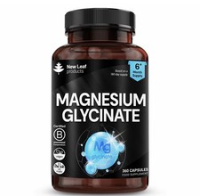 Magnesium Glycinate Capsules High Strength 1040mg Fatigue Bone Health 120 caps 0.15 per thousand milligrams