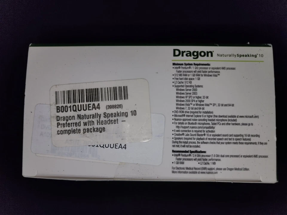 Dragon NaturallySpeaking 10 Preferred Speech Recognition Software with Headset - Image 3 of 3