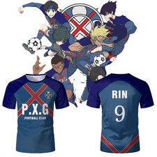 Football Maillot Blue Lock P.X.G Futsal T-Shirt Loki Rin Unisex
