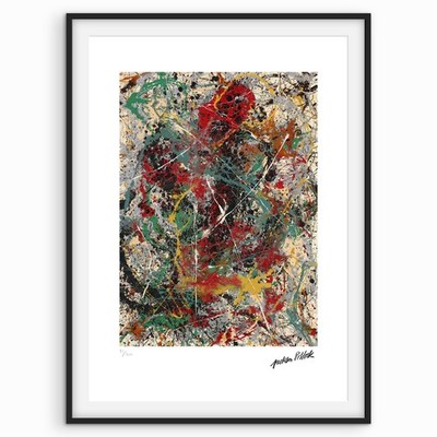 Jackson Pollock signiert - Tropfmalerei - LTD Edition - Abstraktion - Zertifikat