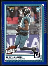 2025 Donruss Rookies & Highlights #94 Travis Hunter Blue RC /25