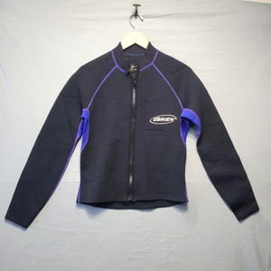 OBrien Neoprene Wetsuit Jacket Top Size Large Black Purple Surf Swim Zip Front