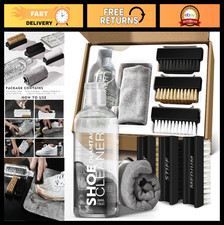 Shoe Cleaner Kit for Sneakers - 10oz Solution, 3 Brushes  Microfiber Towel