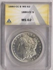 1880 CC MORGAN SILVER DOLLAR CARSON CITY ANACS MS62