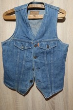 Levi  s 1970s vintage orange tab denim vest gilet