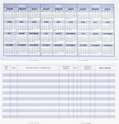 #ad 20 Pack Checkbook Register Check Registers for Personal Blank Ledger Transacti $9.99