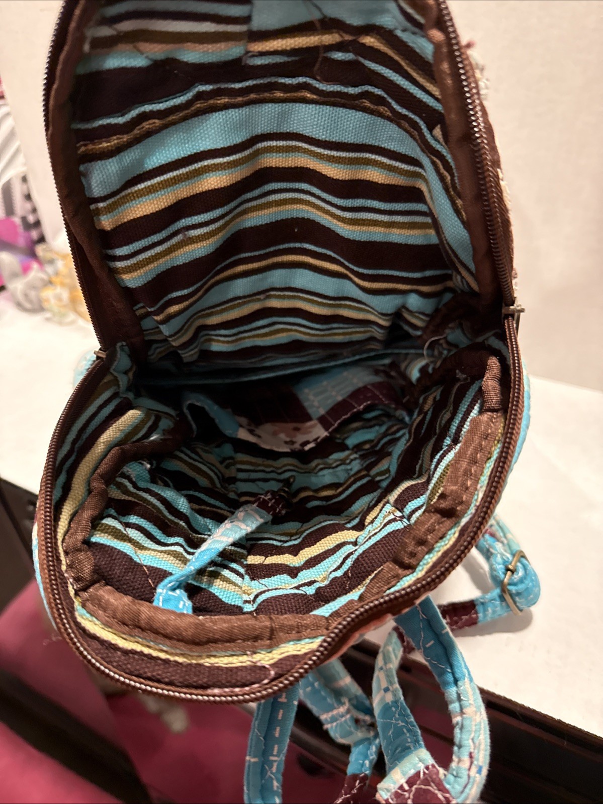 Quilted , Patchwork  Backpack With Matching Walle… - image 6