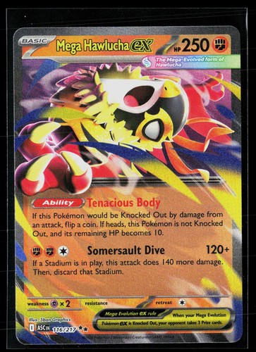 Mega Hawlucha ex 116/217 Double Rare Ascended Heroes Pokemon NM