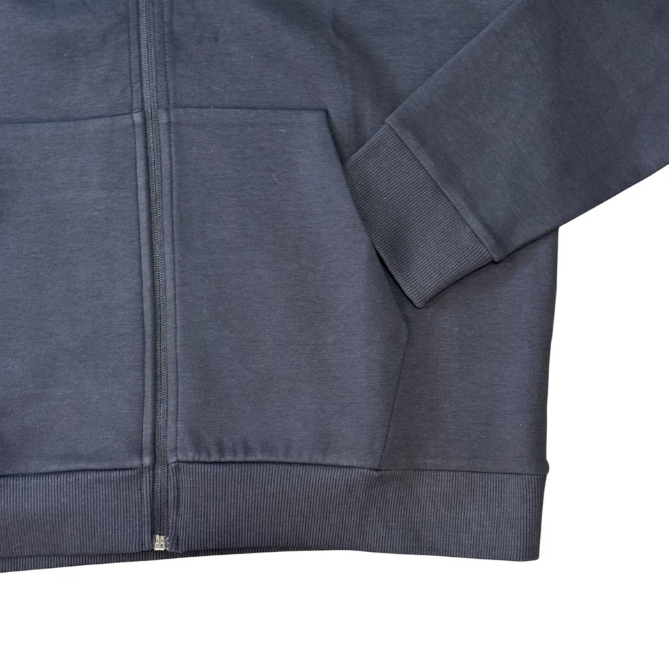 BOSS Hoodie Mens Dark Blue Full Zip Track Jacket With Logo - Saggy 1 Size XL - Image 2 of 4
