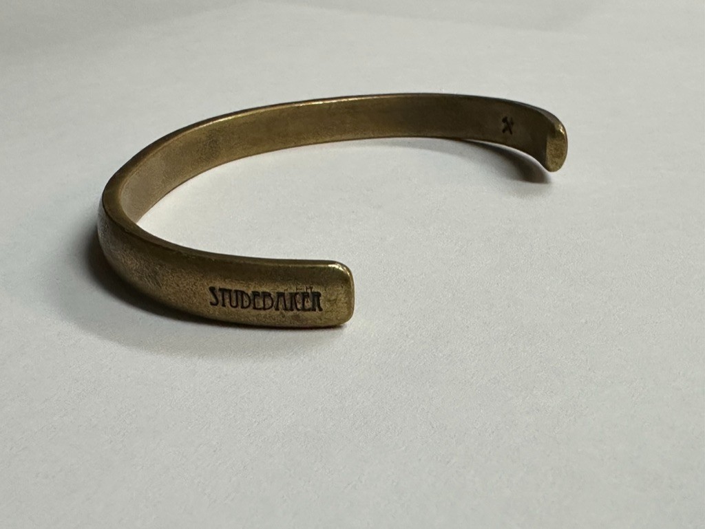 Studebaker Metals Solid Brass Cuff Bracelet – Han… - image 2