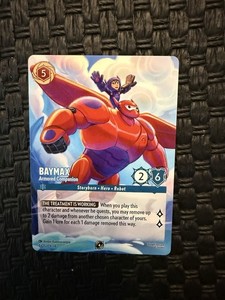 lorcana baymax card Disney Lorcana Trading Card Game Azurite Sea Super Rare Foil Tadashi Hamada