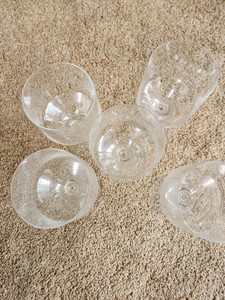 5 set of  Clear Claret Wine Glass