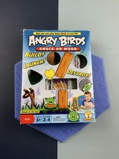 TESTED Angry Birds Knock on Wood Game Mattel 2010 Build Destroy Launch
