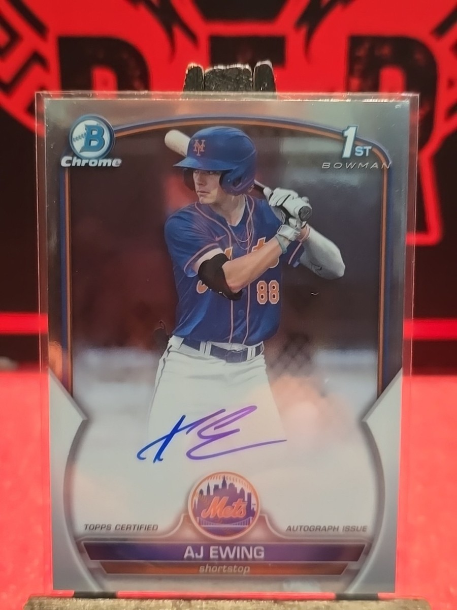 AJ Ewing 2023 Bowman 1st Draft Base Chrome Prospect Auto New York